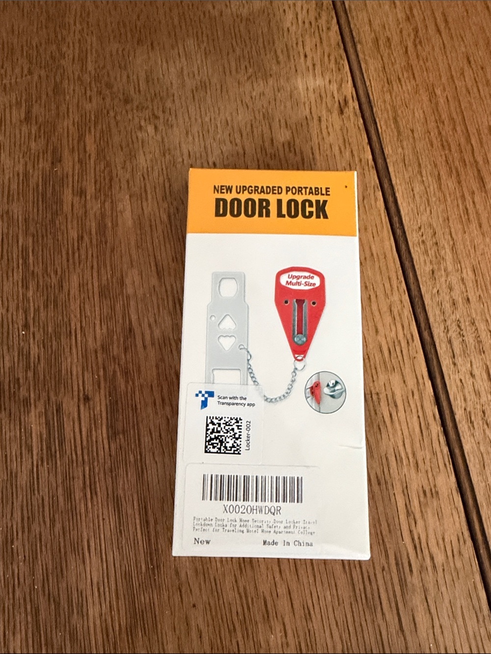 New Upgraded Portable Door Lock - Red
